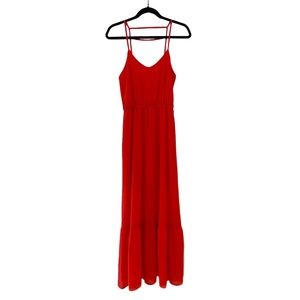 Gianni Bini Red Spaghetti Strap Maxi Dress